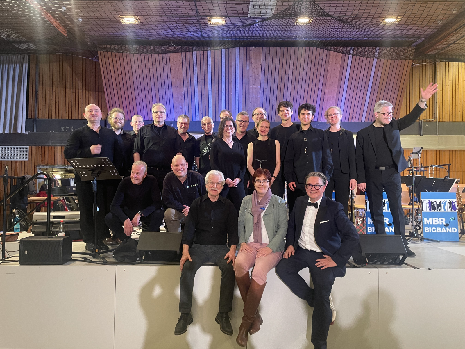 LVS-Gründerin Nicole Krüger, Dirk Kubitschek und die MBR-Bigband